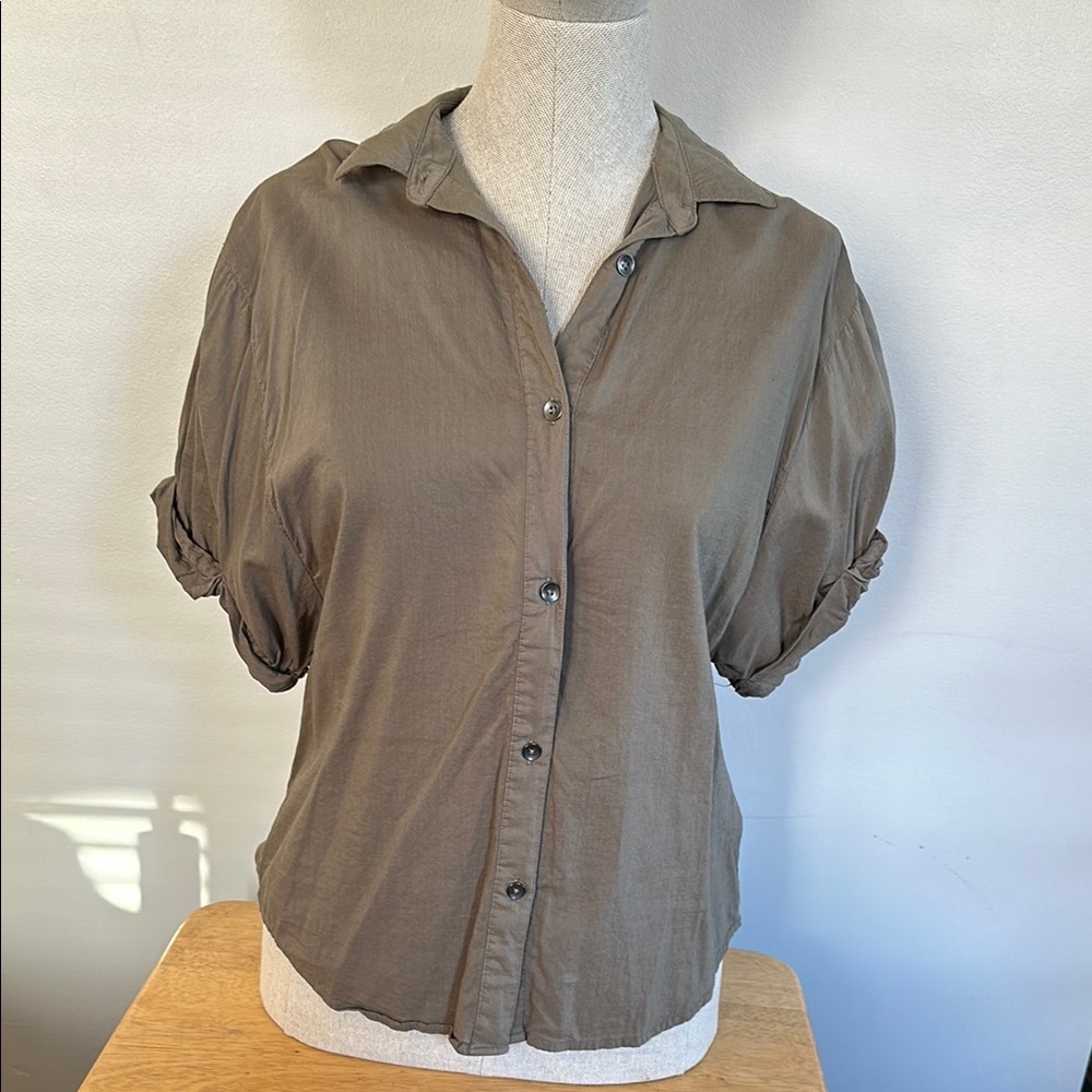 Splendid Women's Button-Up Blouse - Brown